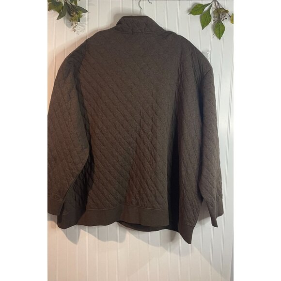 Polo Ralph Lauren Brown Heather Quilted Pullover Sweatshirt 6XB Cotton Blend Men - Picture 5 of 16
